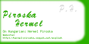 piroska hermel business card